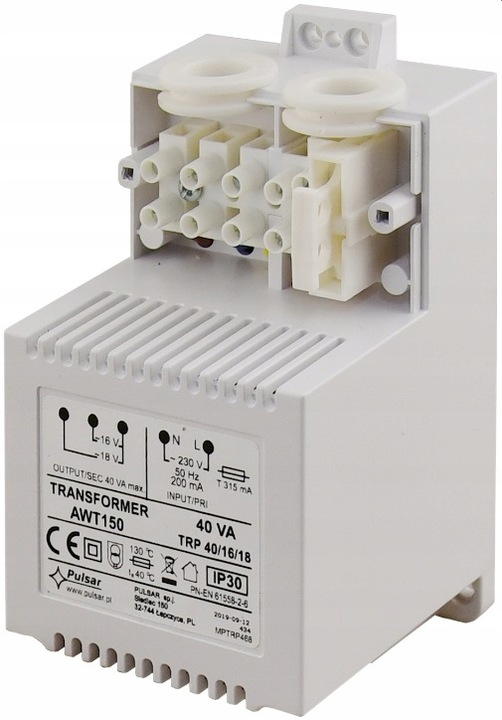 TRANSFORMATOR SIECIOWY PULSAR AWT150 40VA/16V/18V