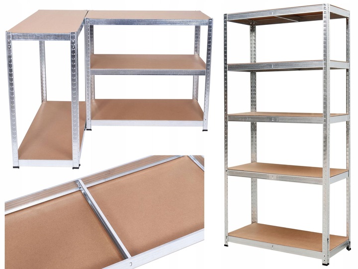 REGAŁ MAGAZYNOWY GARAŻOWY METALOWY WARSZTATOWY OCYNK 2W1 MDF 150cm