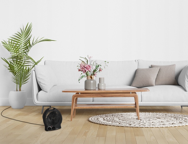 Grzejnik elektryczny Volteno 2000 W czarny 230 x 270 mm