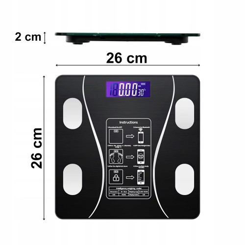 WAGA ANALITYCZNA APLIKACJA SMART ANDROID iOS PRECYZYJNA BATERIE W