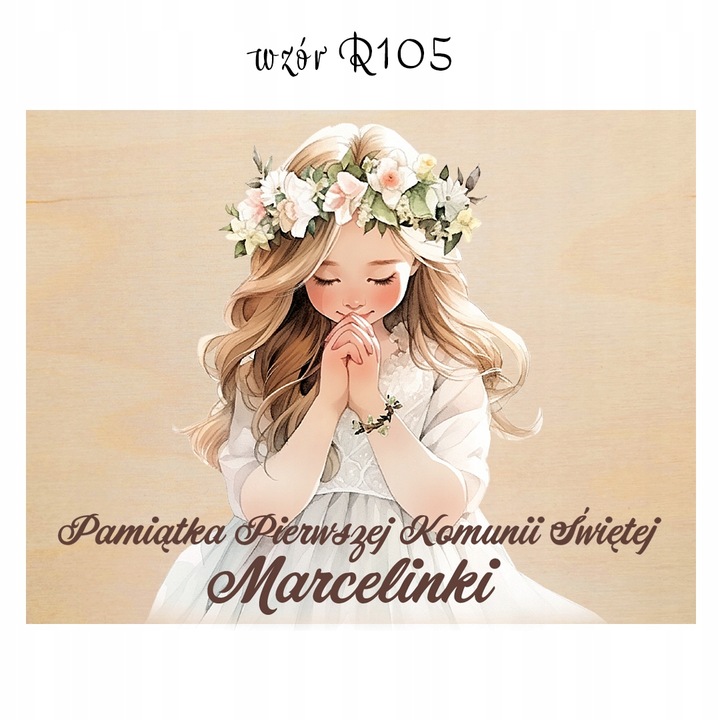 Pamiątka Pierwszej Komunii Świętej Pudełko różaniec