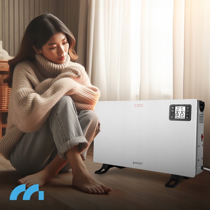 GRZEJNIK ELEKTRYCZNY KONWEKTOROWY TIMER TERMOSTAT PILOT MOCNY 2000W TURBO