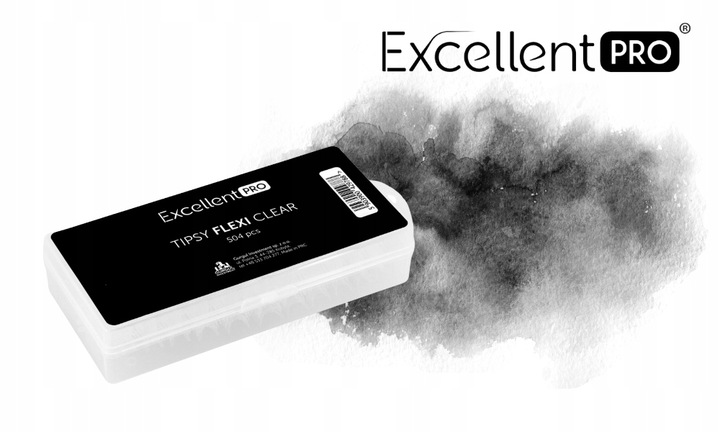 EXCELLENT FLEXI TIPSY TUNELOWE CLEAR MIĘKKIE POD ŻEL ZESTAW 504 SZT.