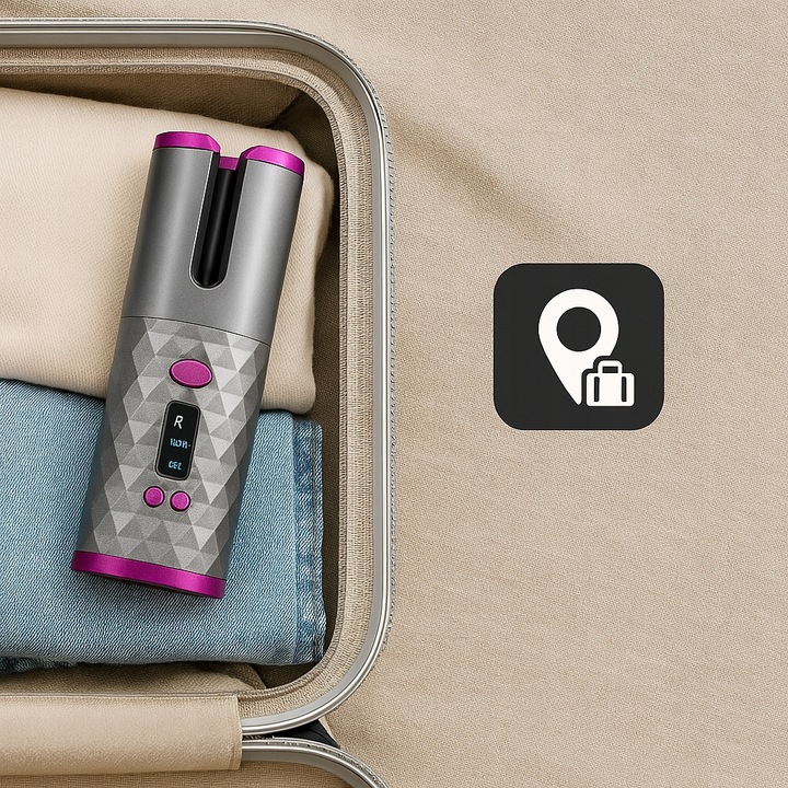 Bezprzewodowa lokówka automatyczna LCD fale loki obrotowa USB Do