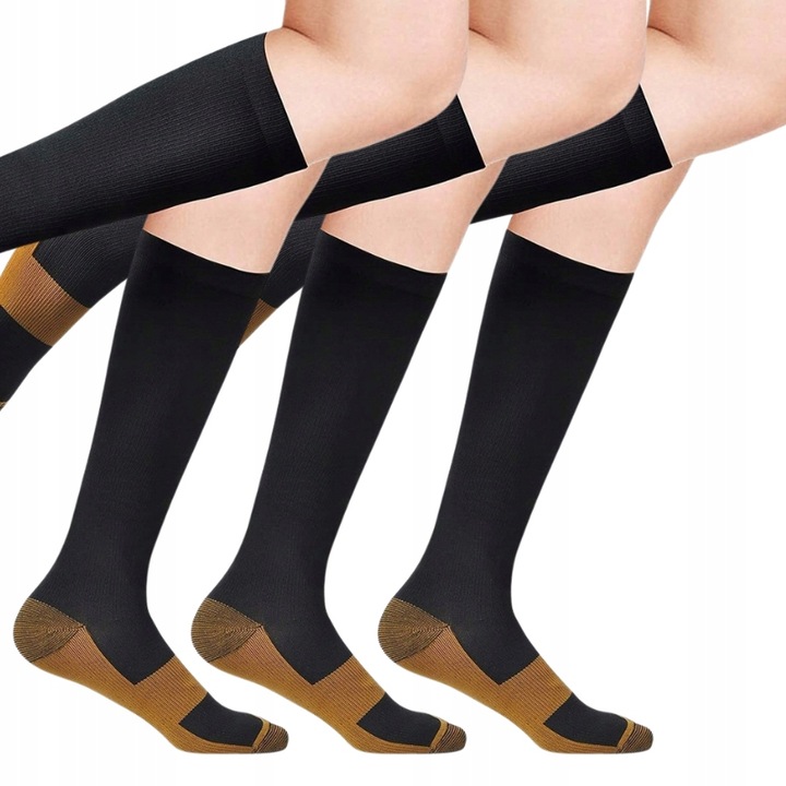 3X PODKOLANÓWKI PRZECIWŻYLAKOWE UCISKOWE NA ŻYLAKI SKARPETY SKARPETKI 39-44