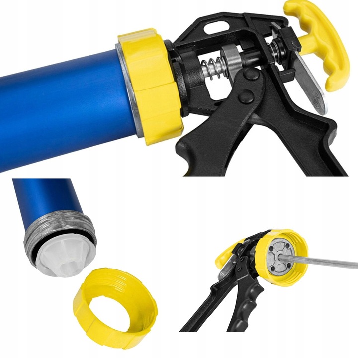 Pistolet do silikonu wyciskacz do mas kiełbas 600ml Mocny Wytrzymały