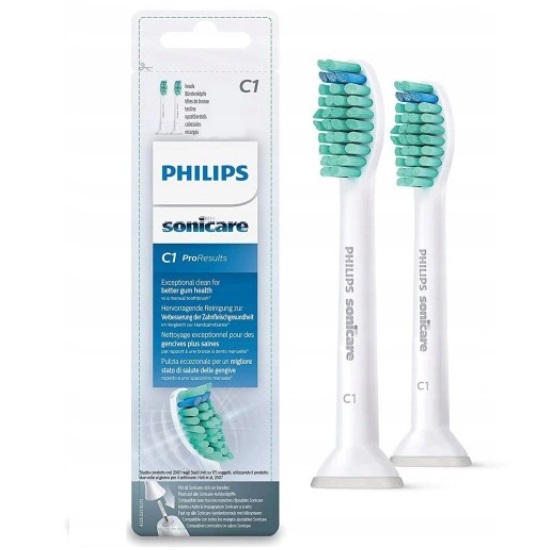 2 ORYGINALNE KOŃCÓWKI PHILIPS SONICARE PRORESULTS C1 HX6012 DO SZCZOTECZKI