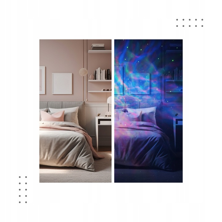 PROJEKTOR GWIAZD Lampka Nocna Astronauta Magic 20 8 TRYBÓW RGB