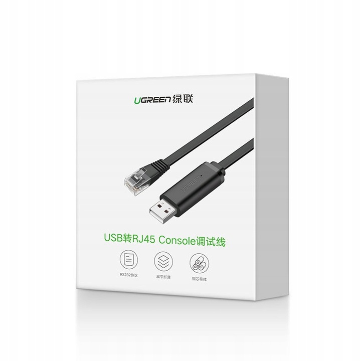 UGREEN KABEL KONSOLOWY USB - Ethernet RJ45 LAN DO URZĄDZEŃ SIECIOWYCH 1,5M