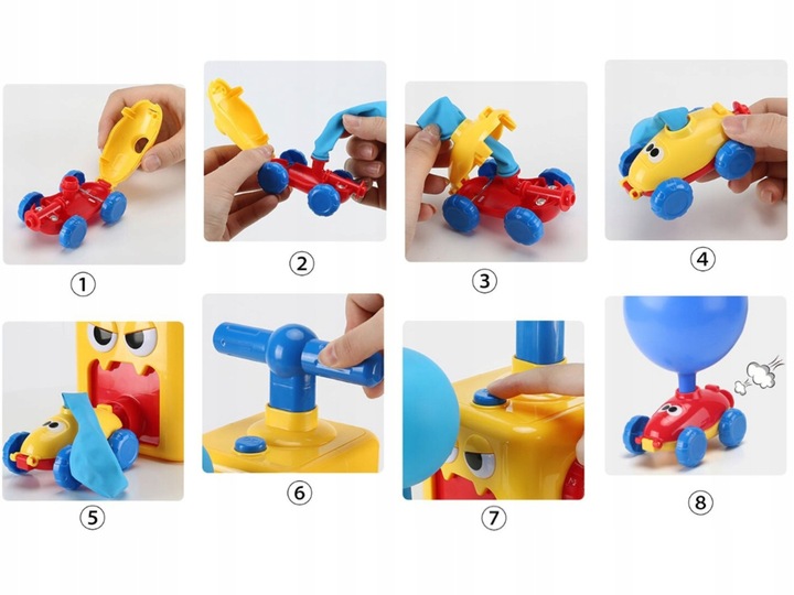 WYRZUTNIA BALONÓW SAMOCHODÓW AUTEK POMPKA BALONY