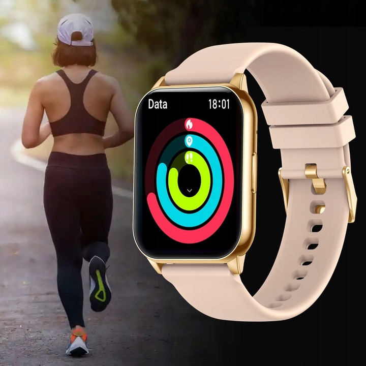 SMARTWATCH ZEGAREK DAMSKI POLSKIE MENU ROZMOWY CIŚNIENIE PULS SPORT ZDROWIE