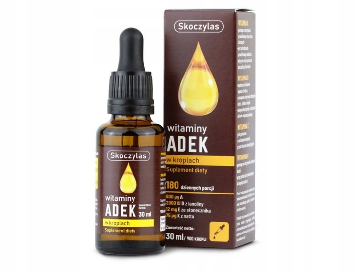 SKOCZYLAS ADEK WITAMINA A D3 E K2 MK-7 KROPLE 30ml