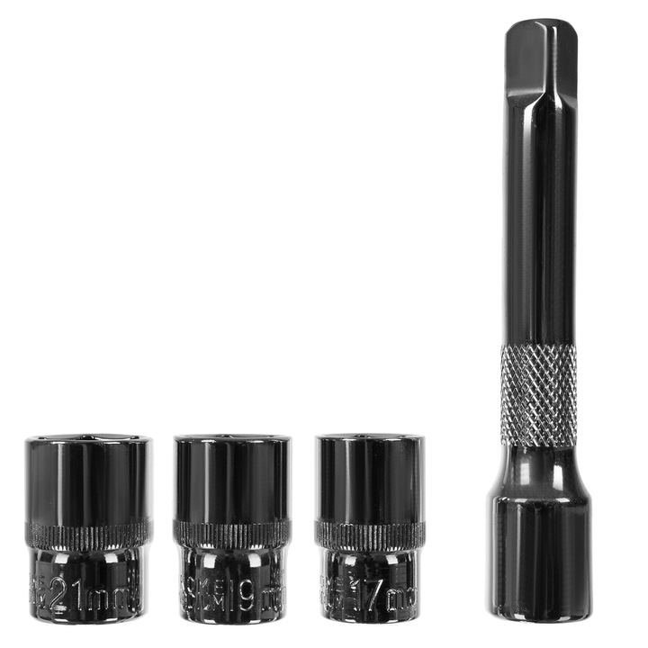 Klucz Dynamometryczny 1/2 28-210 Nm z Blokadą do Kół + 3 Nasadki 17 19