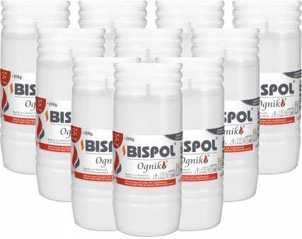 BISPOL WKŁAD PARAFINOWY 14,5 CM DO ZNICZY 72H 24 SZT.