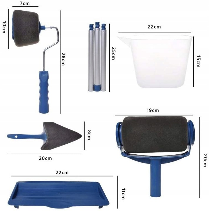 WAŁEK DO MALOWANIA NIEKAPIĄCY ZESTAW MALARSKI 4w1 WAŁEK NIEKAPEK