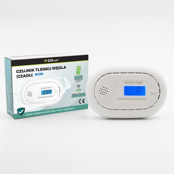 CZUJNIK CZADU TLENKU WĘGLA CO-Tech CO11 | BATERIA NA 10 LAT |