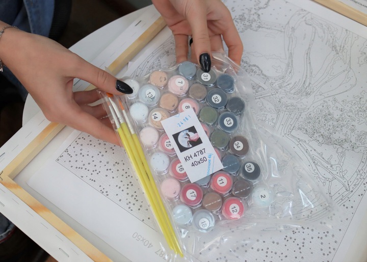 Obraz Malowanie po numerach Nieskazitelne piękno 40х40 IDEYKA NA RAMIE