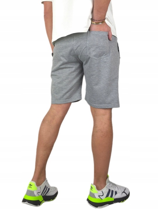 KRÓTKIE SPODENKI męskie DRESOWE z KIESZENIAMI na ZAMEK dresy szorty, r. 4XL
