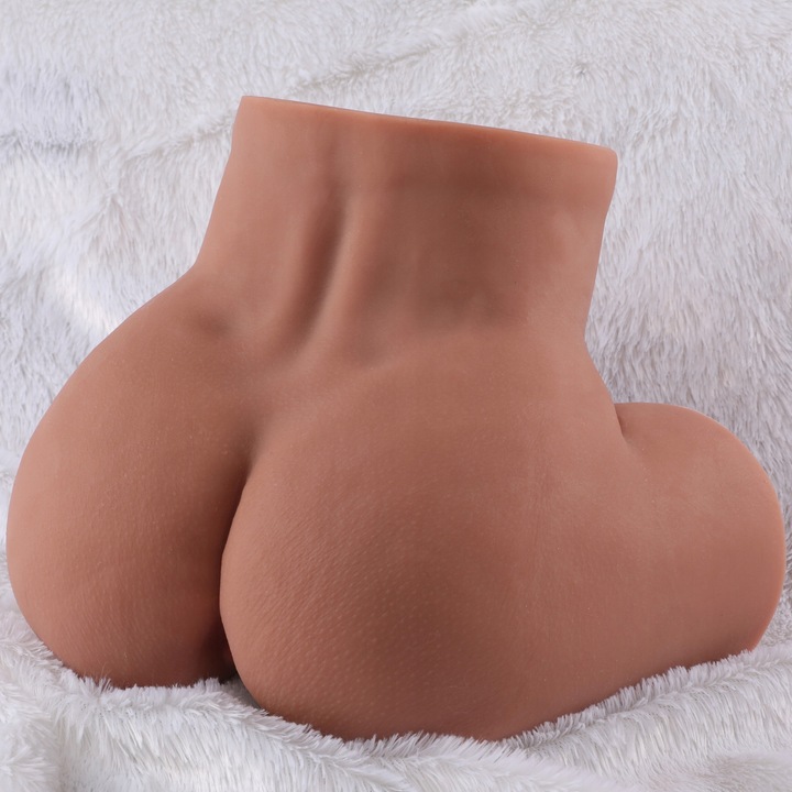 Brązowy seks lalka męski Masturbator z realistyczną pochwą i odbytem 2,3 kg