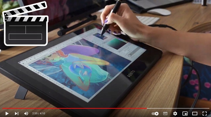 Tablet graficzny BOSTO 12HD-A LCD 8192 st 5080 LPI