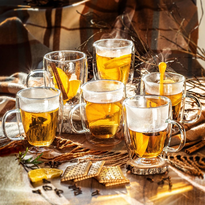 SZKLANKI TERMICZNE DO KAWY HERBATY LATTE 350ml KUBKI PODWÓJNE ŚCIANKI 2 szt