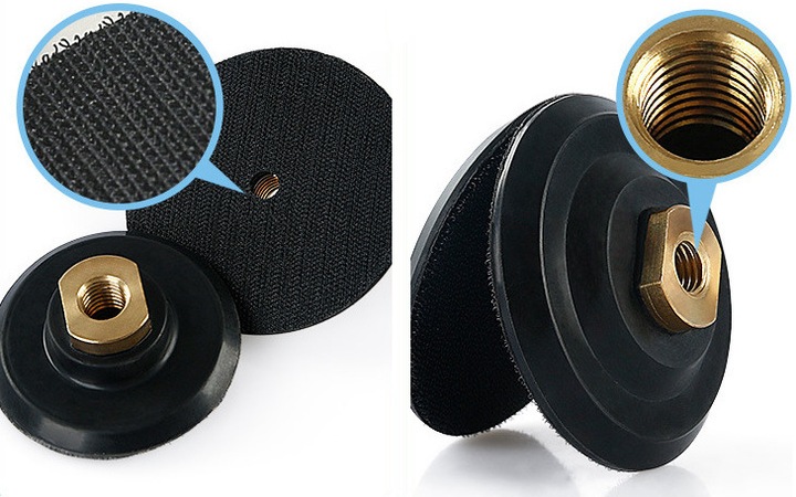 GUMOWY DYSK 125mm NA RZEP M14 DO TARCZ SZLIFIERSKICH POLERSKICH