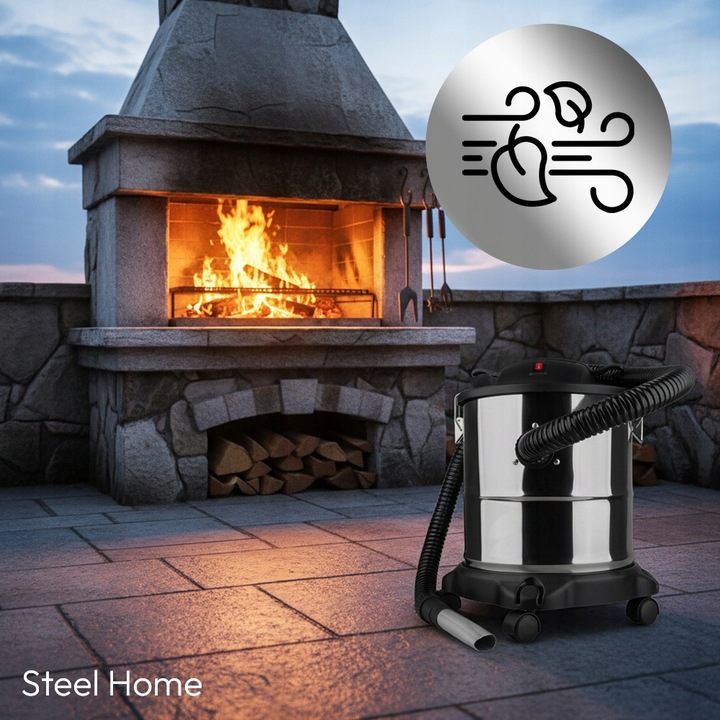 ODKURZACZ PRZEMYSŁOWY DO POPIOŁU PIECA KOMINKA 20L HEPA 2200W +