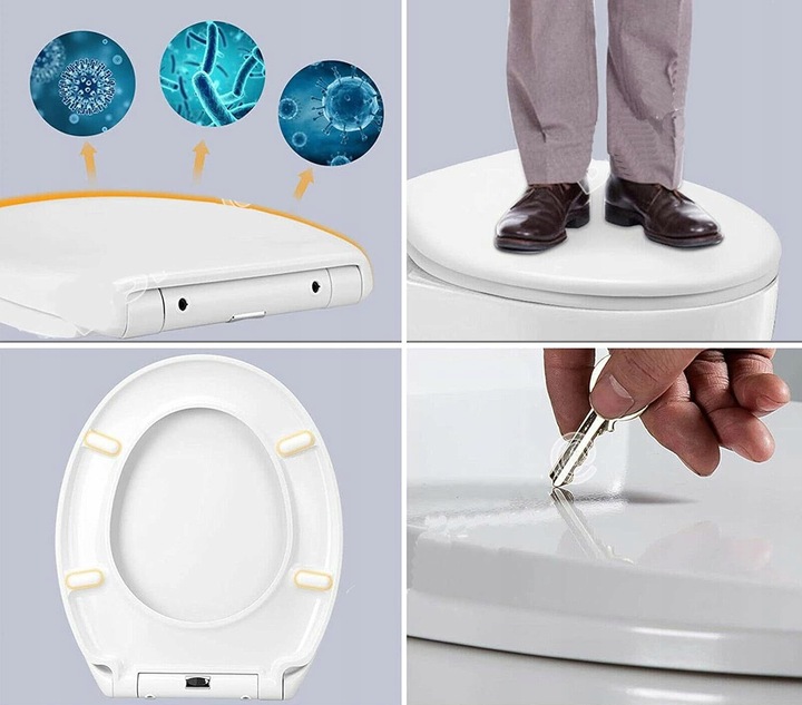 DESKA WC SEDESOWA WOLNOOPADAJĄCA WYPINANA KLOZETOWA UNIWERSALNA RDW-01