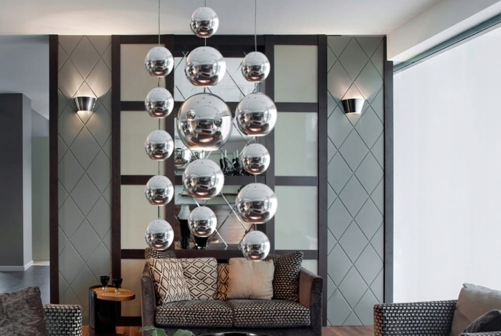 Girlanda srebrne kule ze stali nierdzewnej 100cm