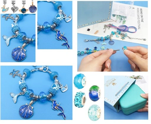 Zestaw do Robienia Bransoletek Koraliki Charms