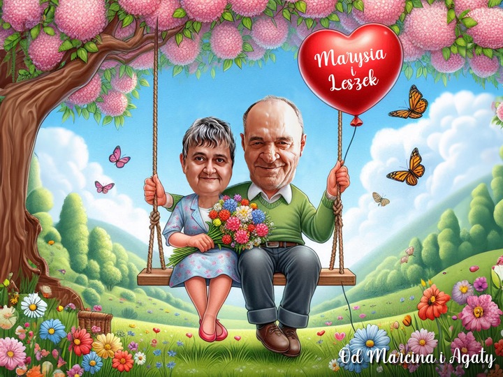 Karykatura A3 ze zdjęcia prezent rocznica urodziny 18natka ramka GRATIS