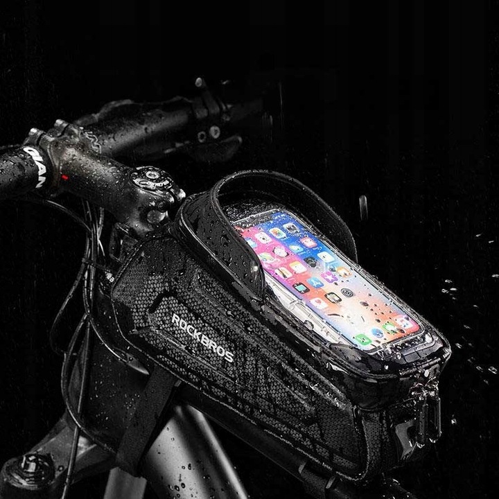 ROCKBROS SAKWA ROWEROWA TORBA NA RAMĘ PANCERNA Z POKROWCEM NA TELEFON 1,5L