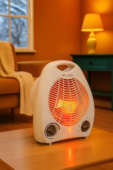 MOCNY TERMOWENTYLATOR ELEKTRYCZNY FARELKA GRZEJNIK TERMOSTAT PIECYK