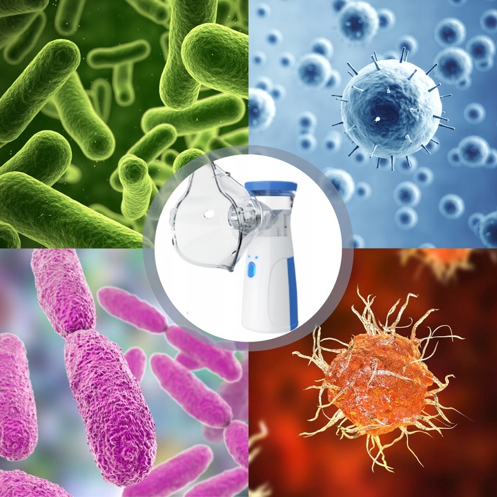 INHALATOR NEBULIZATOR ULTRADŹWIĘKOWY PRZENOŚNY DLA DZIECI DOROSŁYCH AA USB