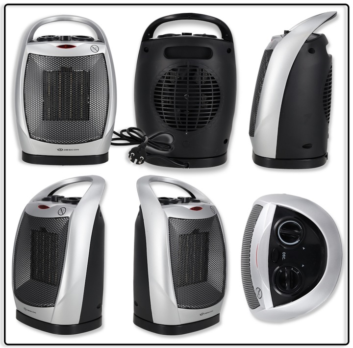 TERMOWENTYLATOR FARELKA GRZEJNIK ELEKTRYCZNY CERAMICZNY Z TERMOSTATEM