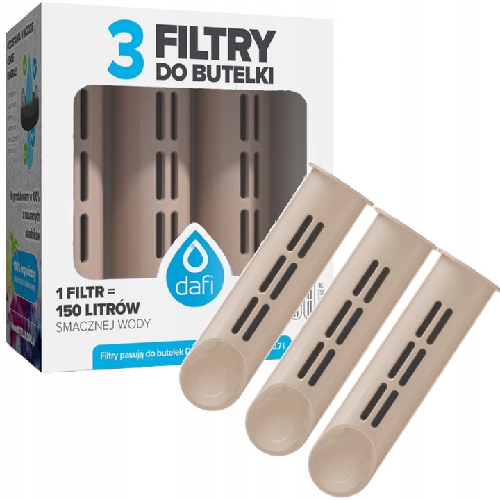 Filtry wkłady filtrujące wodę do butelki Dafi SOLID SOFT 3 szt