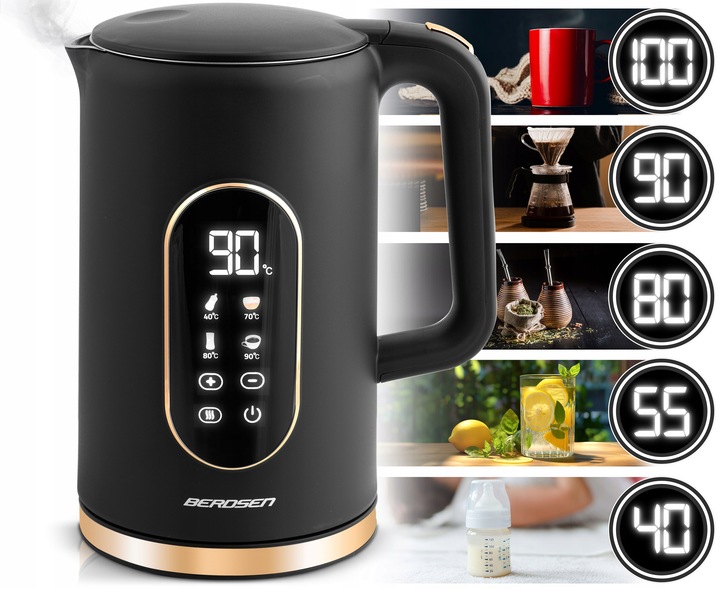 CZAJNIK ELEKTRYCZNY REGULACJA TEMPERATURY 2200W PANEL DOTYKOWY 1,7L