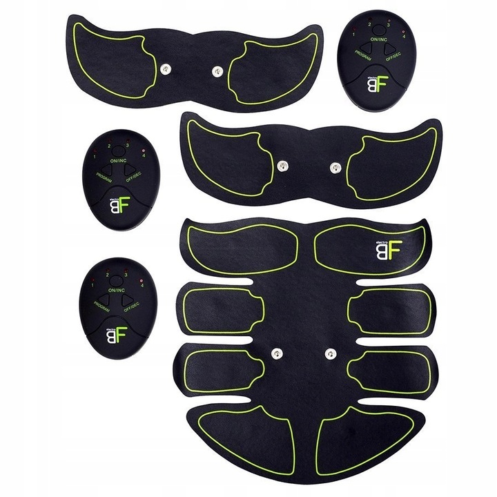 Elektrostymulator Stymulator Mięśni Brzucha + Żelowe Nakładki Motylki 4 szt