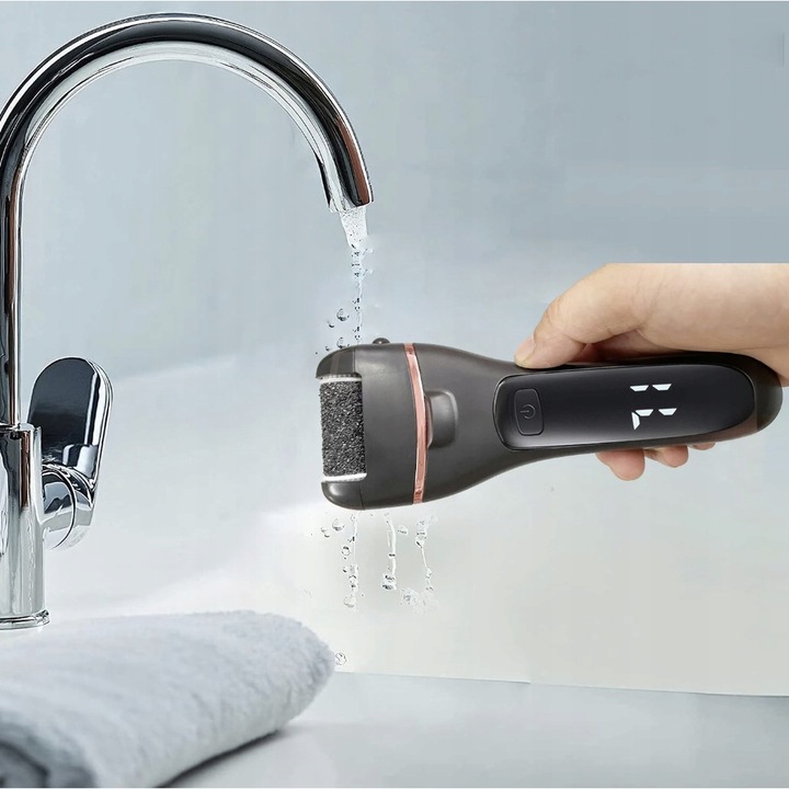 Elektryczny Pilnik do Stóp Pięt Frezarka Tarka Zestaw 6 Rolek Bezprzewodowy