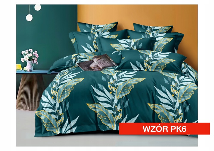 POŚCIEL ANTYALERGICZNA SATYNOWA 220x200 i 2x 70x80 KOMPLET 3 CZĘŚCI WZORY