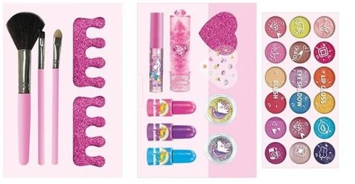 KUFEREK KOSMETYKÓW PAZNOKCI MAKIJAŻ MAKEUP ZESTAW DLA DZIEWCZYNKI PREZENT