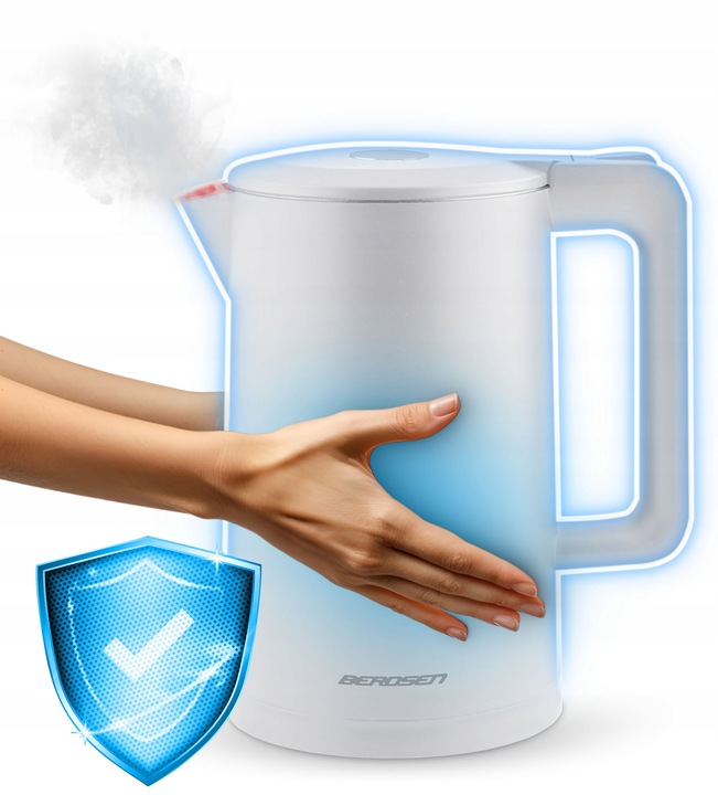 CZAJNIK ELEKTRYCZNY BEZPRZEWODOWY MODNY 1,7L BERDSEN