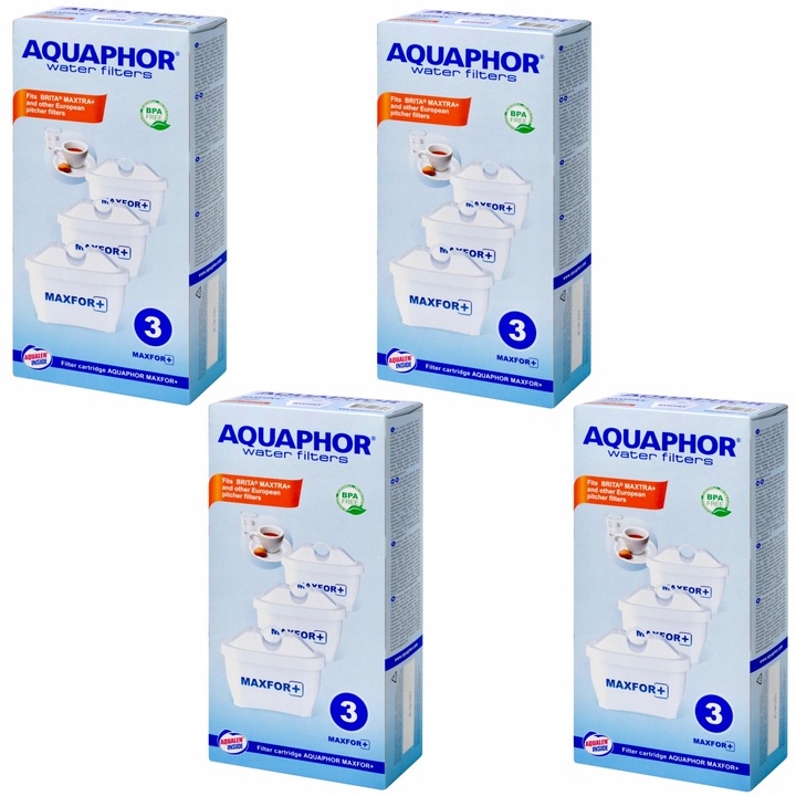 12 x Wkład filtrujący wodę AQUAPHOR B25 Maxfor+ filtry do dzbanka