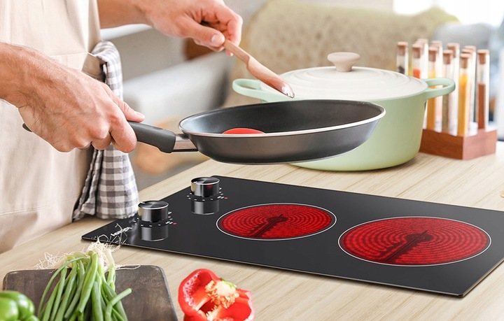 Płyta Ceramiczna Kuchenka Elektryczna Iseasy Lt2v-30 Z Pokrętłami 2