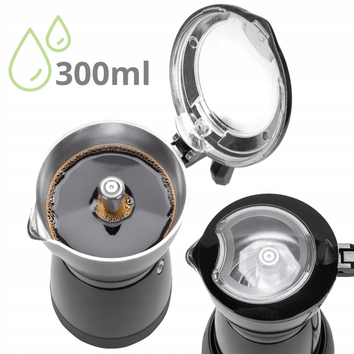 KAWIARKA ELEKTRYCZNA ZAPARZACZ KAWY 300 ml/6 filiżanek ESPRESSO