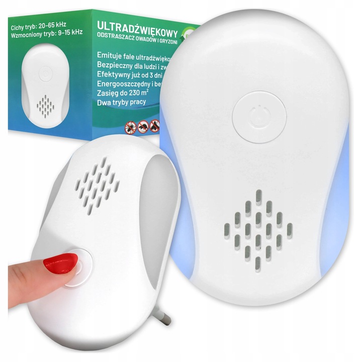 ODSTRASZACZ MYSZY OWADÓW I GRYZONI ULTRADZWIĘKOWY NA KUNY SZCZURY