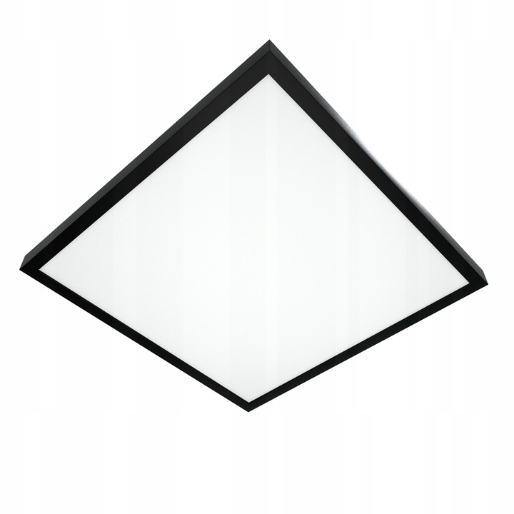 Panel LED natynkowy 60W czarny 60x60cm Plafon lampa sufitowa kwadrat