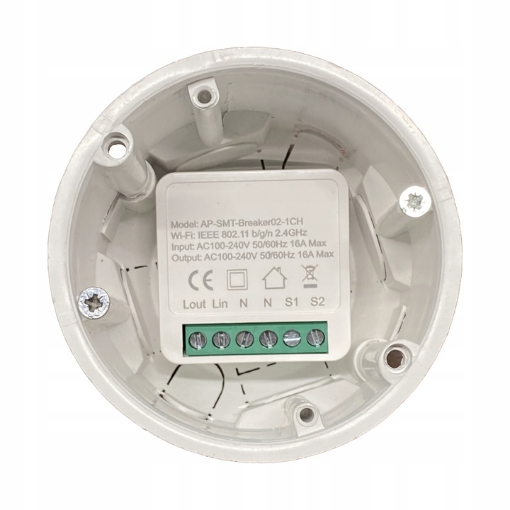 Inteligentny Przekaźnik 10A Gniazdko Włącznik WiFi TUYA Smart Life
