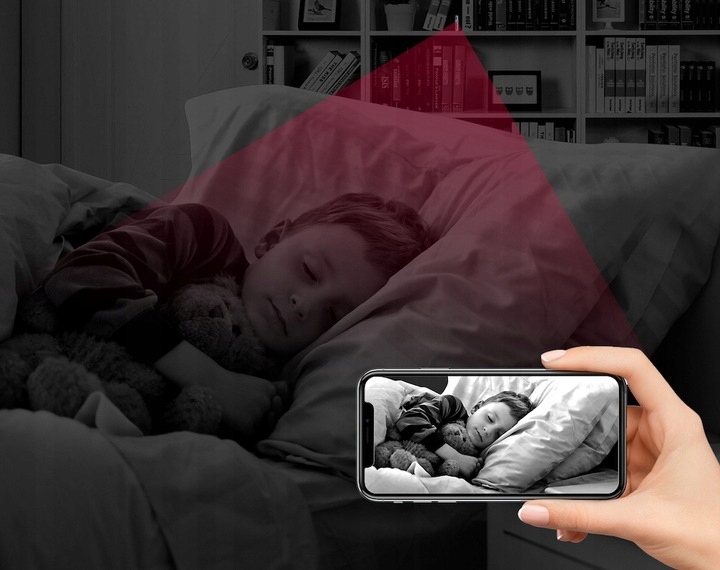 KAMERA IP WIFI Kamera szerokokątna HD WIFI mini Z czytnikiem kart