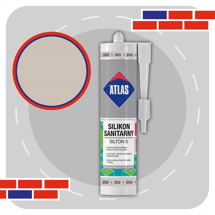 ATLAS SILIKON SILTON S 280ml - 202 POPIELATY